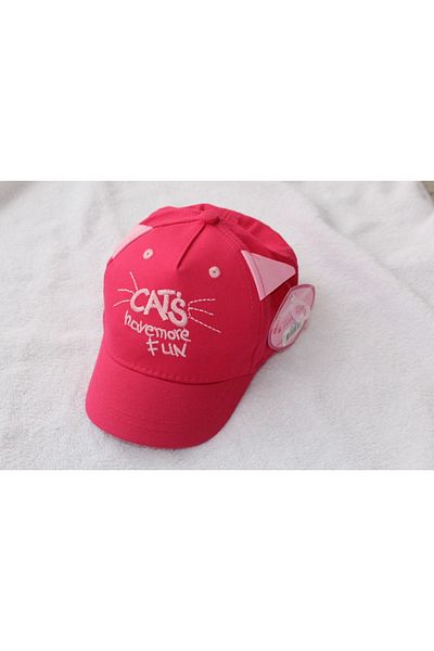 BTL STORE - Cat's Embroidered Ear Detailed Baby Girl Hat 1-3 Years Old