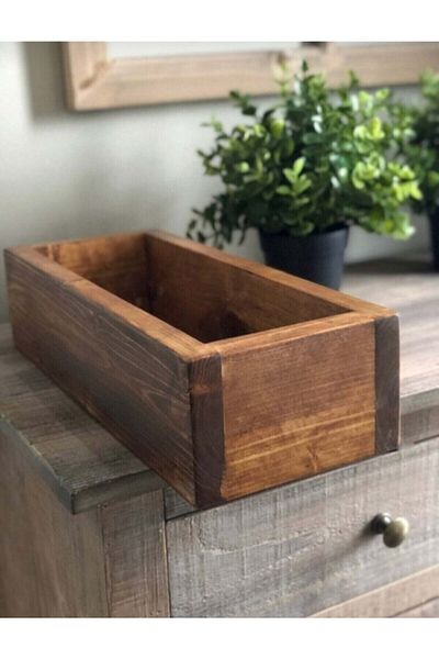 Esci Design Wooden Decorative Box, Oil Pot, Wooden Basket, Organizer Box, Organizer Box