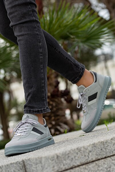 BOUIS Men's Gray Black Daily Lace-Up Sneaker Orthopedic Odor-Free Non-Slip Stylish Comfortable Sports Shoes