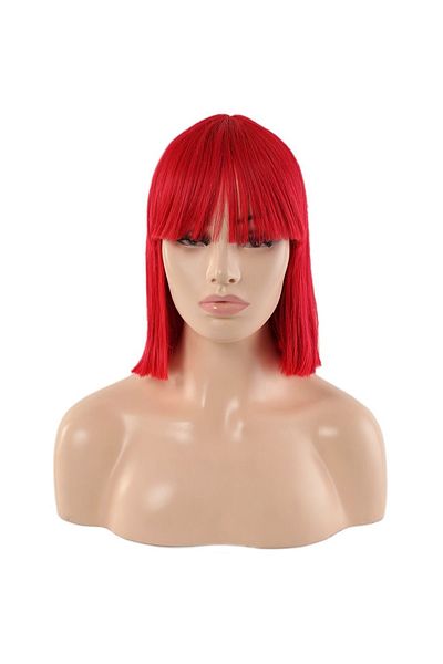 KONAK PERUK Red Real Blunt Wig