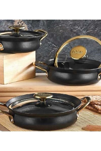 OMS Bakraç Granite Sahan Set Black 3724