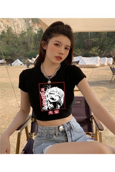 Touz Himiko Toga Printed Black Crop - îmbrăcăminte zolid