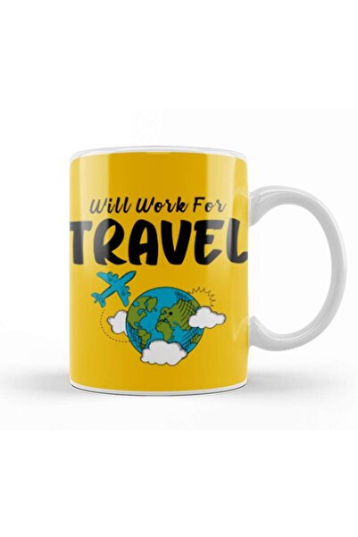 Baskı Dükkanı كوب بورسلين بتصميم هدية مرحة للسفر لمحبي رحلة السفر والمغامرين ...