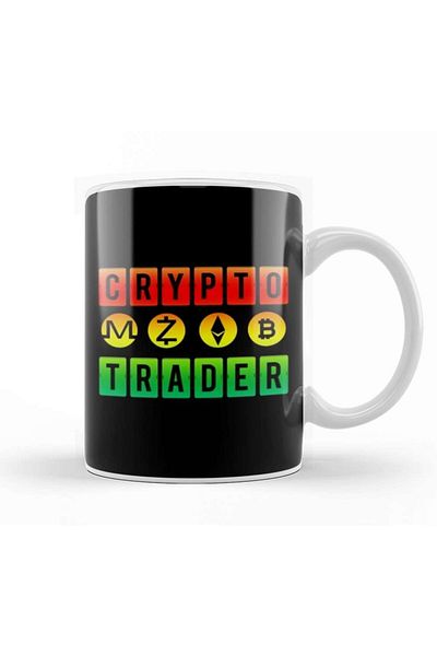 Baskı Dükkanı Crypto Trader Bitcoin Blockchain المتعثرة 01 كوب من البورسلين