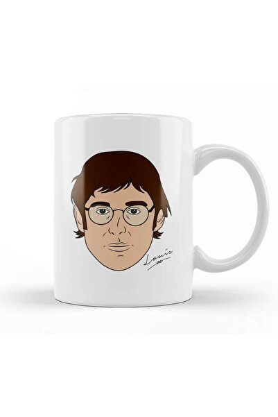 Baskı Dükkanı كوب لويس ثيرو للوجه الكاريكاتوري من البورسلين