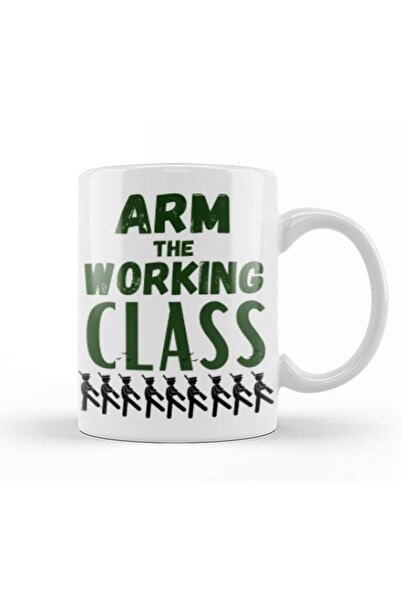 Baskı Dükkanı كوب هدية من Arm The Working Class Arm من البورسلين الزجاجي