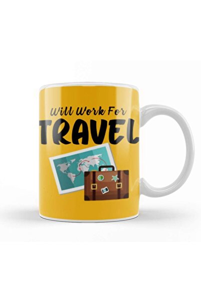 Baskı Dükkanı كوب بورسلين بتصميم هدية مرحة للسفر لمحبي رحلة السفر والمغامرين ...