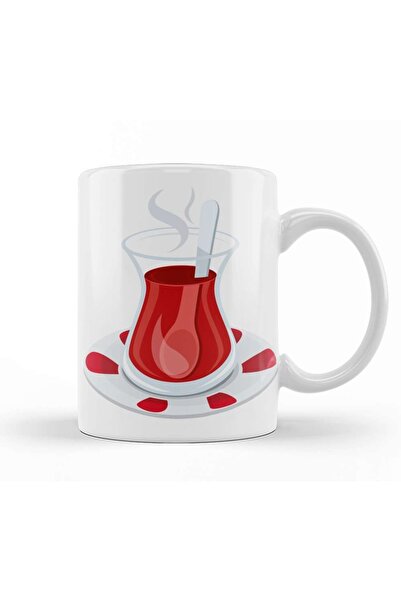 Baskı Dükkanı كوب شاي بكلمات البحر الأسود لافا يو من البورسلين