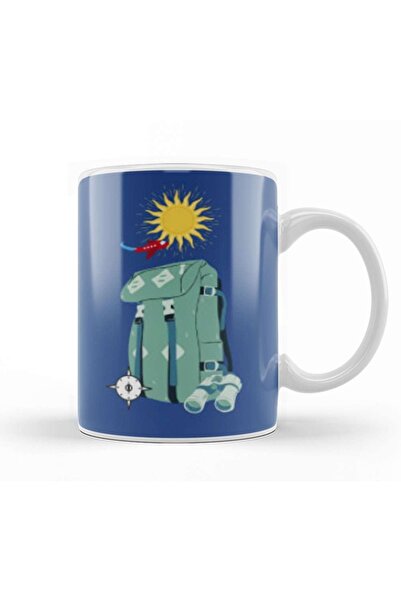 Baskı Dükkanı كوب بورسلين بتصميم هدية مرحة للسفر لمحبي رحلة السفر والمغامرين ...