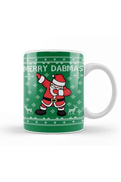 Baskı Dükkanı كوب بورسلين من Merry Dabmas Santa Claus Christmas Dab