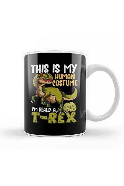 Baskı Dükkanı هذا هو زي الإنسان الخاص بي، أنا حقًا كوب بورسلين على شكل ديناصور