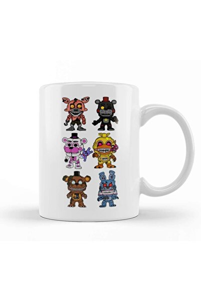 Baskı Dükkanı Fnaf Birthday Party Mug Cup Porcelain
