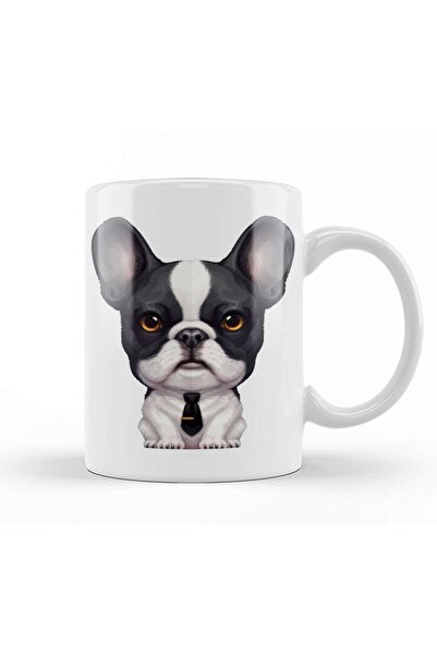 Baskı Dükkanı كوب برندل بيد بولدوج فرنسي يرتدي كوب بورسلين