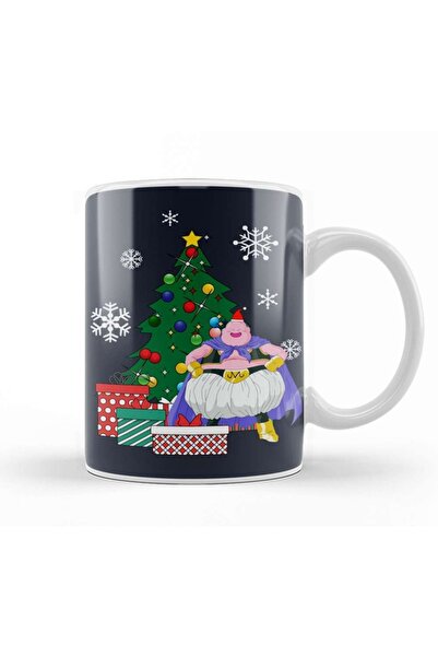 Baskı Dükkanı Majin Buu Around The Christmas Tree Dragon Ball Z Mug Cup Porce...