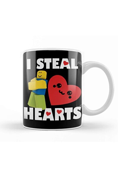Baskı Dükkanı كوب بورسلين من Roblox Noob Valentines Day I Steal Hearts