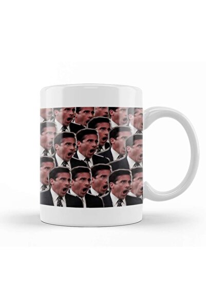 Baskı Dükkanı كوب مايكل سكوت كولاج ذا أوفيس من البورسلين