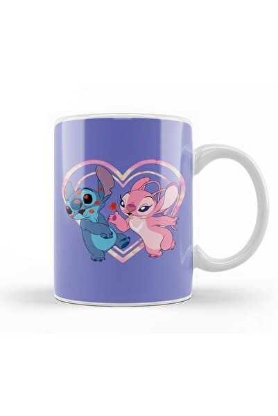 Baskı Dükkanı كوب ليلو وستيتش وستيتش وقبلة الملاك كوب بورسلين