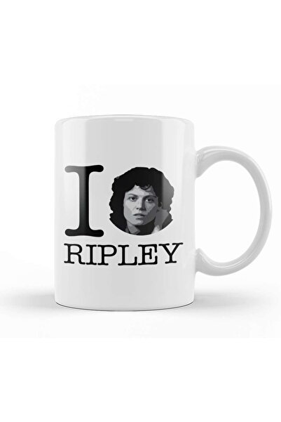 Baskı Dükkanı كوب بورسلين زجاجي على شكل قلب ريبلي من Alien I