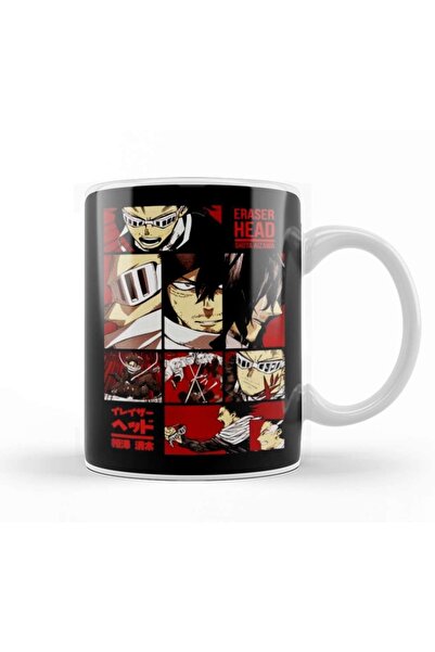 Baskı Dükkanı Eraser Head Desing My Hero Academia Kupa Bardak Porselen