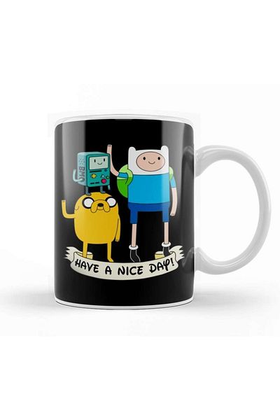 Baskı Dükkanı مج زجاجي من البورسلين من Adventure Time Finn Jake Bmo