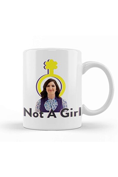 Baskı Dükkanı كوب زجاجي من البورسلين ذو المكان الجيد ليس فتاة