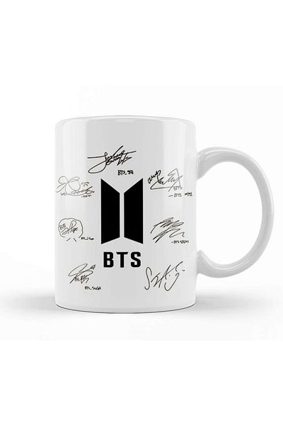 Baskı Dükkanı كوب بورسلين بتوقيعات BTS و