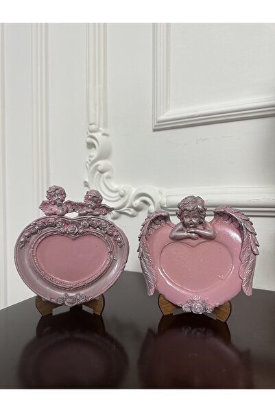 busraconcept Pembe Melekli 2 Li Resim Çerçevesi