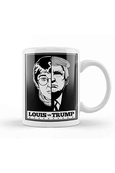 Baskı Dükkanı كأس لويس ثيرو ضد دونالد ترامب من البورسلين