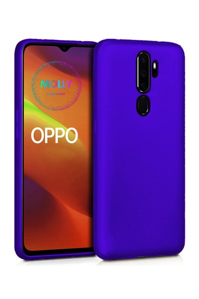 Molly Technology حافظة سيليكون زرقاء غير لامعة لهاتف اوبو A5 2020