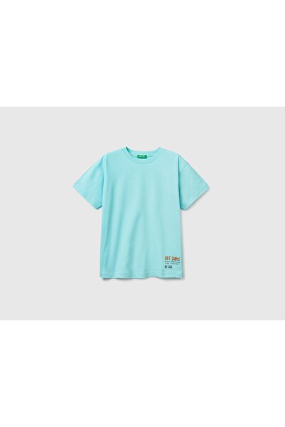 United Colors of Benetton Dečija voda Zelena plaža Štampano T-shirt Voda Zelena