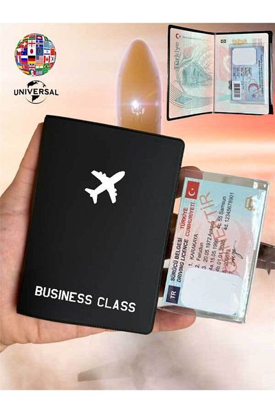 Cekuonline Business Class Patterned Smooth Surface Leather Passport Cover Case Suitable for All Country Passports