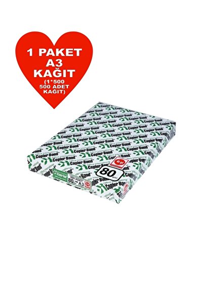 Copier bond Copier Bond (ve-ge) A3 80gr Fotokopi Kağıdı 500 Adet Kağıt (1pk*500 Kağıt)
