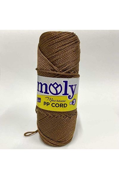 Moly Καφέ νήμα μακραμέ πολυεστέρα (100 γρ.)