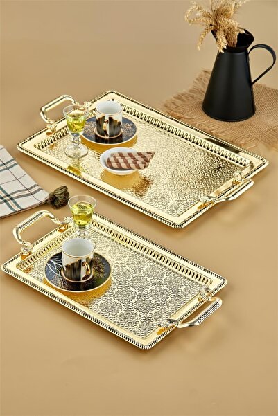 Cooker Çelik Dikdörtgen 2'li Tepsi 43 Cm / 52 Cm