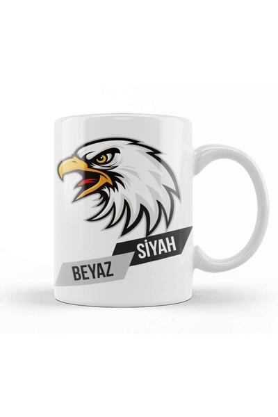 Eagle Black White Mug Porcelain
