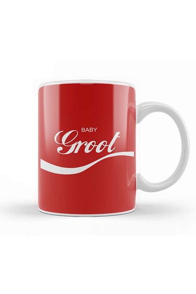 Baskı Dükkanı كوب بورسلين من Guardians Of The Galaxy Baby Groot Coca Cola