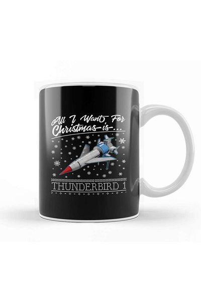 Baskı Dükkanı All I Want For Christmas Is Thunderbird 1 Thunderbirds Mug Cup Porcelain