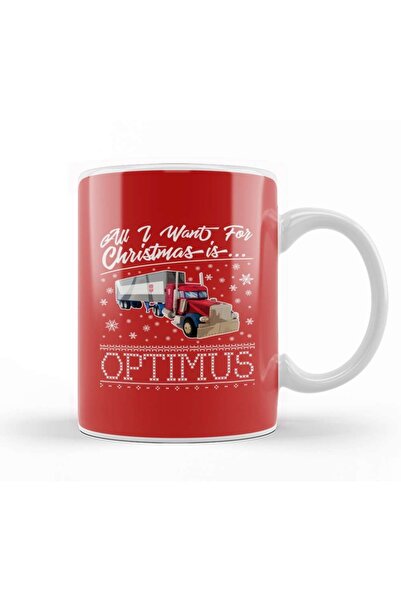 Baskı Dükkanı كل ما أريده لعيد الميلاد هو كوب بورسلين من Optimus Prime Transf...