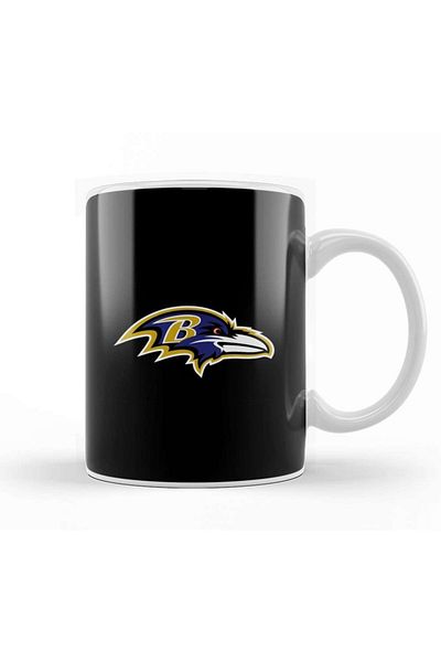 Baskı Dükkanı كوب بورسلين 8 قطع من Baltimore Ravens