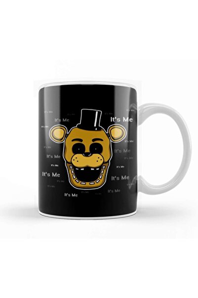 Baskı Dükkanı كوب من البورسلين من Five Nights At Freddy's It's Me Golden Fred...