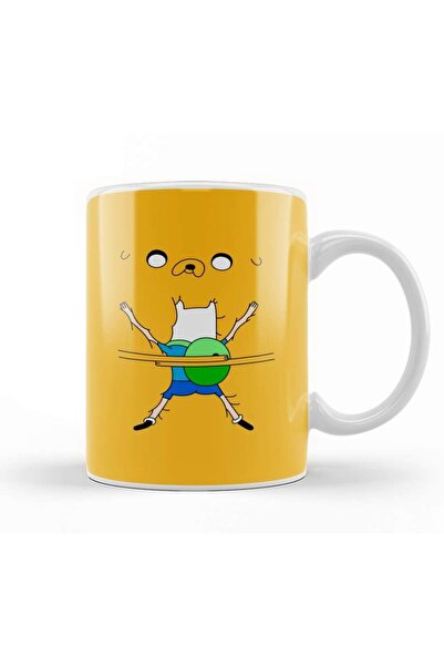 Baskı Dükkanı Adventure Time Jake And Finn Hug Kupa Bardak Porselen