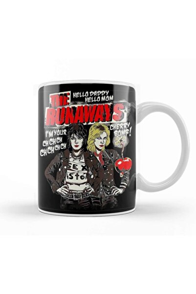 Baskı Dükkanı كوب بورسلين زجاجي من The Runaways Cherry Bomb