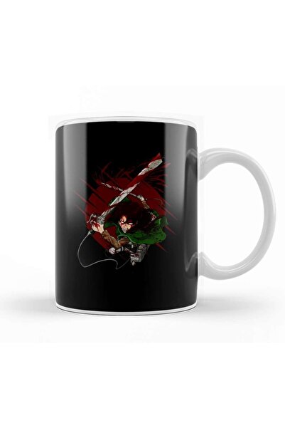 Baskı Dükkanı كوب هجوم على العمالقة ليفي أكرمان مصنوع من البورسلين الزجاجي