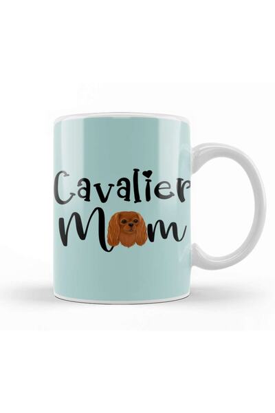 Baskı Dükkanı كوب روبي كافالير كينج تشارلز سبانيل أمي من البورسلين