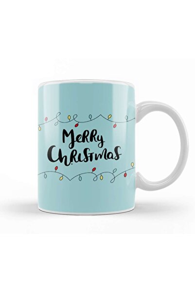 Baskı Dükkanı مفهوم العام الجديد لعيد الميلاد المجيد 016 كوب بورسلين