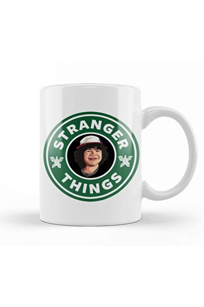 Baskı Dükkanı Stranger Things Dustin كوب قهوة زجاجي من البورسلين