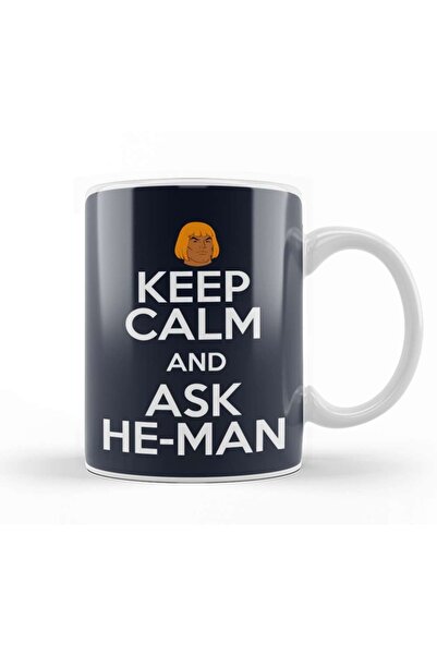 Baskı Dükkanı كوب بورسلين من Keep Calm And Ask He Man Masters Of The Universe