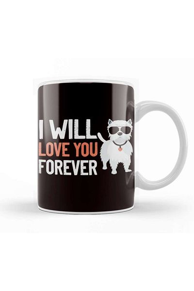 Baskı Dükkanı كأس بورسلين من Love Westie Forever West Highland Terrier Dog Breed Owner
