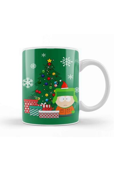 Baskı Dükkanı Kyle Around The Christmas Tree South Park Kupa Bardak Porselen