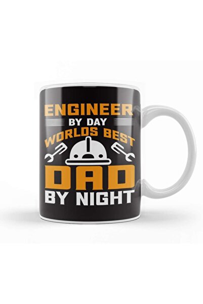 Baskı Dükkanı أفكار هدايا للأب والمهندس المضحك للأب 02 كوب بورسلين